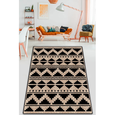 Stylish Area Rug, 4.6 x 6.2 Feet, 100% Polyester, 0.4 in Pile Height | Antibacterial, Non-Slip Underside, Machine Washable | Perfect for Living Room, Bedroom, and Dining Spaces, Durable & Easy to Maintain