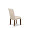 L'ensemble de table de salle à manger 3 pièces comprend 1 table en bois et 2 chaises rembourrées en lin crème avec dossier haut - finition acajou-1645393817-1645393812-1645393816