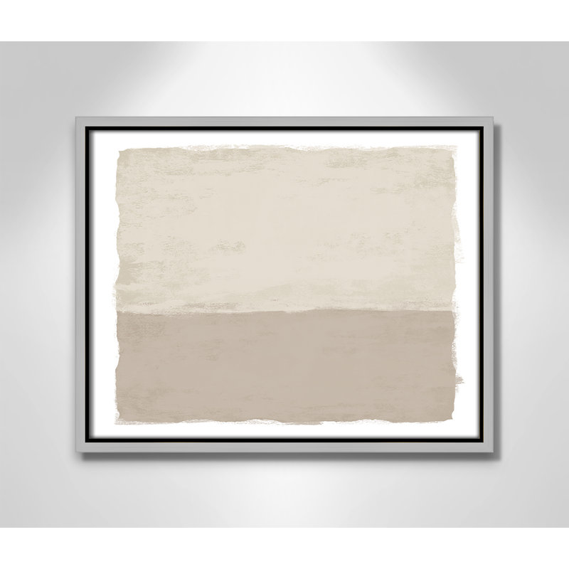 Silent Sands II - Landscape Version Print par Natalie Carpentieri, Toile avec cadre, Flottant argent, L 15,5 po x H 12,5 po