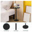 Black Hexagonal Bamboo Side Table Slim End Table For Living Room & Bedroom