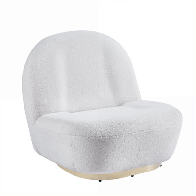 Fauteuil demi-tonneau pivotant moderne en velours pour adultes, fauteuil d'appoint en acier inoxydable à finition dorée pour salon, chambre