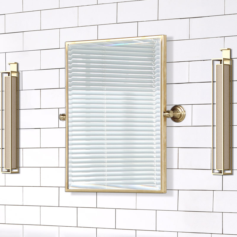 Guifford Metal Wall Mirror, Satin Gold