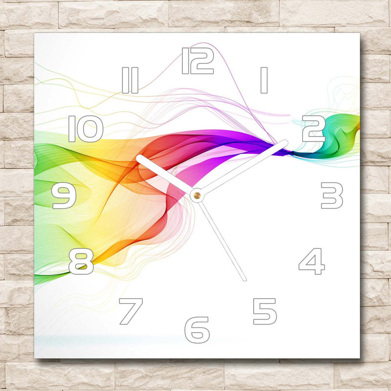 Julani Glass Wall Clock, White
