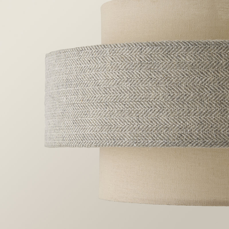 Nellie 19cm H Linen Novelty Pendant Shade ( Clip On ), Cream