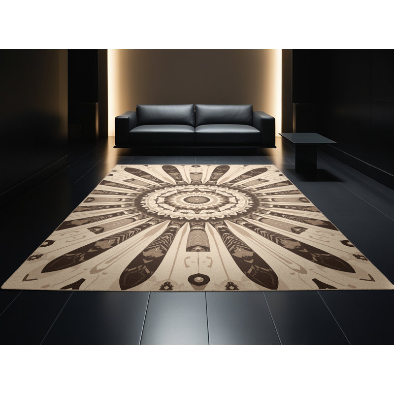 Tapis à motif de guirlandes luxueuses lavable à la machine Cilegon, 2 x 5