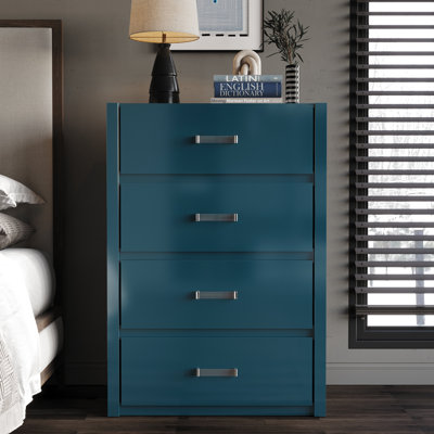 4 DRAWERS CHEST IN TEAL