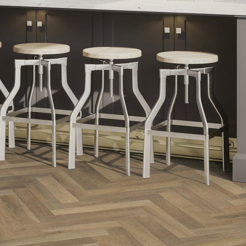 Greenwood 9.5" x 48" Italian Wood Look Porcelain Tile, Noce/Dark Brown