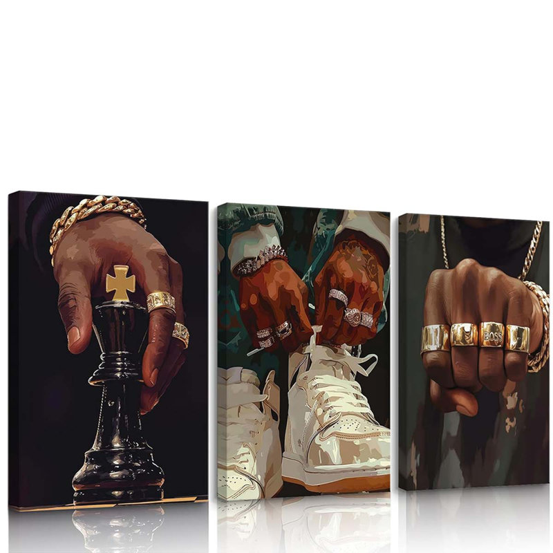 3 Piece Wrapped Canvas Print, 60 cm H x 120 cm W