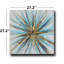 «Blue and Gold Starburst», art abstrait sur toile