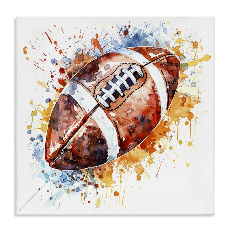  Art mural sur toile Football Football par LSR Design Studio, H 36 po x l 36 po