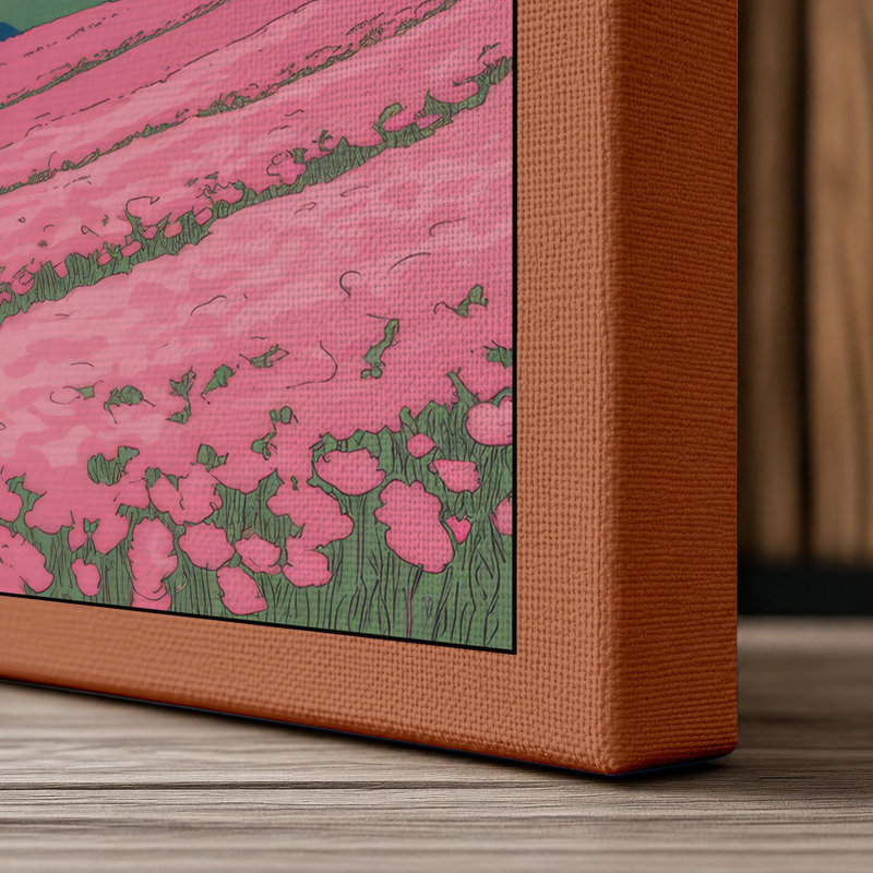 Earth in Dreamscape Surrealism - Wrapped Canvas, 18x12 - 45.7 x 30.5 cm, Terracotta Border