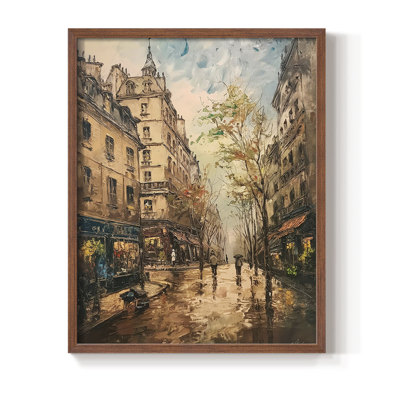 LANDSCAPES Series CDX, reproduction encadrée - bois massif, 11" H x 9" W, Noyer