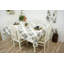Serviette de table blanche en coton épais 18 x 18 po Fab Divine Boho, imprimé floral, (Badacha, gris) {Ensemble de 10}