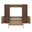 Lit escamotable en bois avec tablettes et armoires de rangement