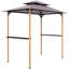 Gazebo de terrasse avec barbecue à deux niveaux, 2,4 m x 1,5 m