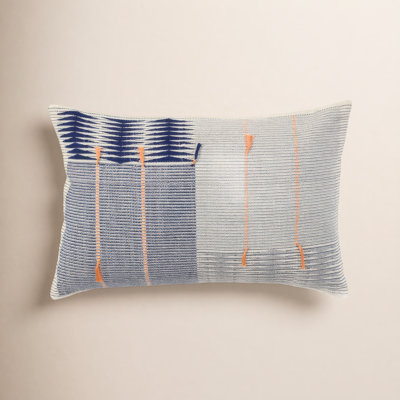 Erma Tassels Cotton Lumbar Throw Pillow