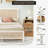 Rattan Bed Frame, Boho Style Headboard & Heavy Duty Steel Slats, No Box Spring Needed Metal Platform Bed-1026936644