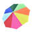 Arpita Playful Whimsy 8 FT 8-RibMarket Umbrella Replacement Cover Canopy Pop-up Shop Market, Artisanal Food Truck, Instagram-ready - Sunny Coat, Rainbow