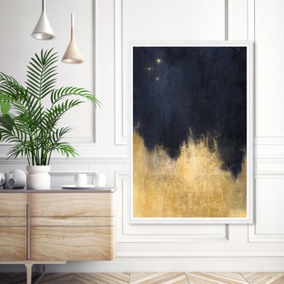 Étoiles dans la nuit - Reproduction d'art graphique sur papier