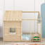Lit simple en bois avec lumière DEL-140495984