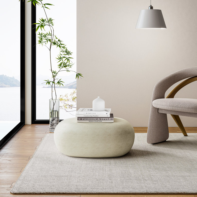 Table basse en béton 27,95 po Pruitt, Blanc