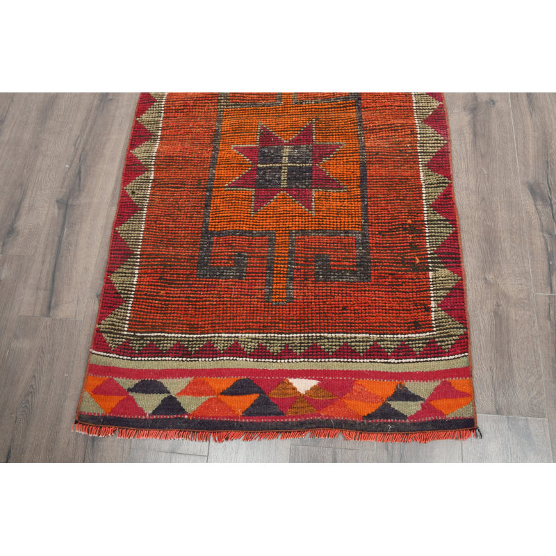 Vintage Wool Patchwork Runner, 3.0 x 10.5 Ft Rug