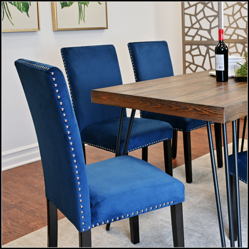 Ensemble de salle à manger 7 pièces avec pieds en épingle à cheveux, moderne et confortable pour les repas en famille et les invités