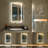 Led Bathroom Mirror, Dimmable Vanity Mirrors For Wall, Anti-fog, 3 Colors Adjustable, Memory, Double Led Lights ( Front And Backlit ) Durable Tempered Material-109488286