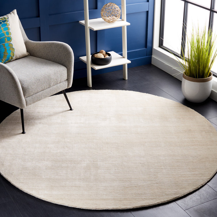 Lavonia Hand-Woven Flatweave Wool Beige Area Rug