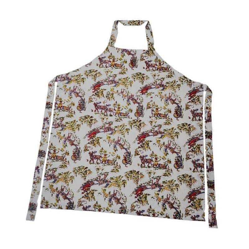 Leihum Floral Cotton Bib Apron, Pink/Yellow/Red