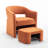 Kyah Upholstered Barrel Chair With Ottoman-1755270619