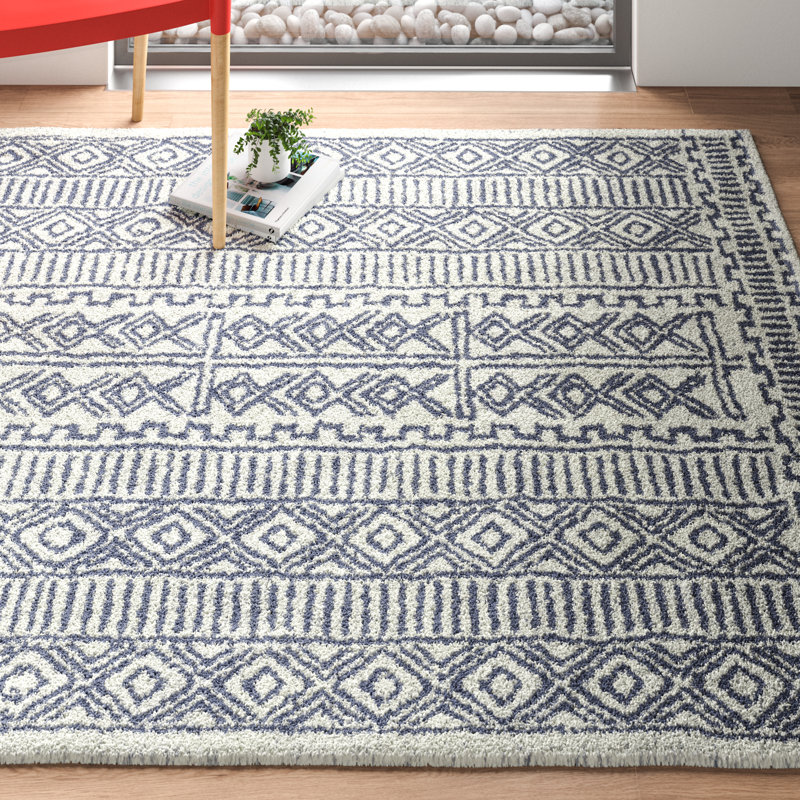Geometric Indoor Rug, Rectangle 5' x 8'