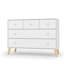 Austin 5-drawer Dresser, White/natural