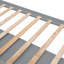 Lit plateforme simple en bois massif avec 6 tiroirs, gris et blanc