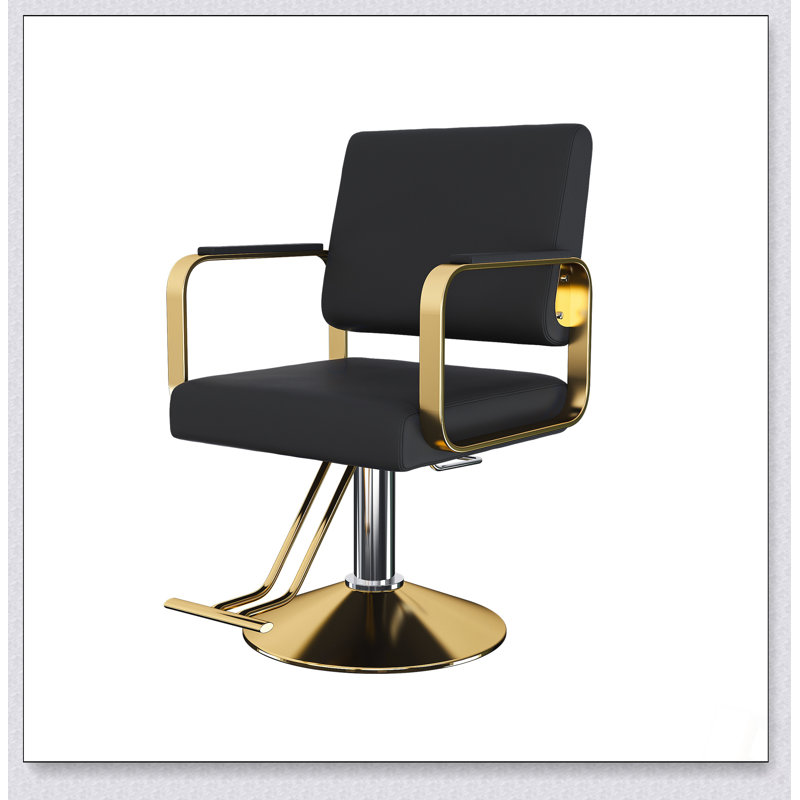 Hydraulic Salon Chair - 360° Swivel Barber Stylist Chair With Pump, Non-Tilting Hairdressing Chair For Professional Use