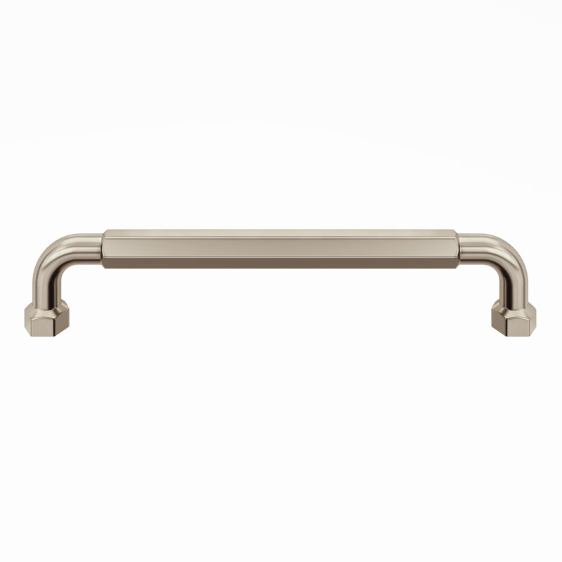Dustin Bar Pull, Polished Nickel, 6 5/16" Center To Center