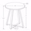 Table d'appoint, table d'appoint, ronde, de bout, table de chevet, stratifié marbré noir, contemporain, moderne