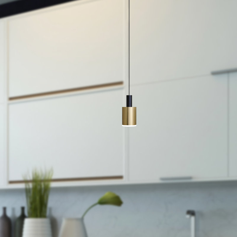 Essoura 1 - Light Single Pendant, Black/Brass
