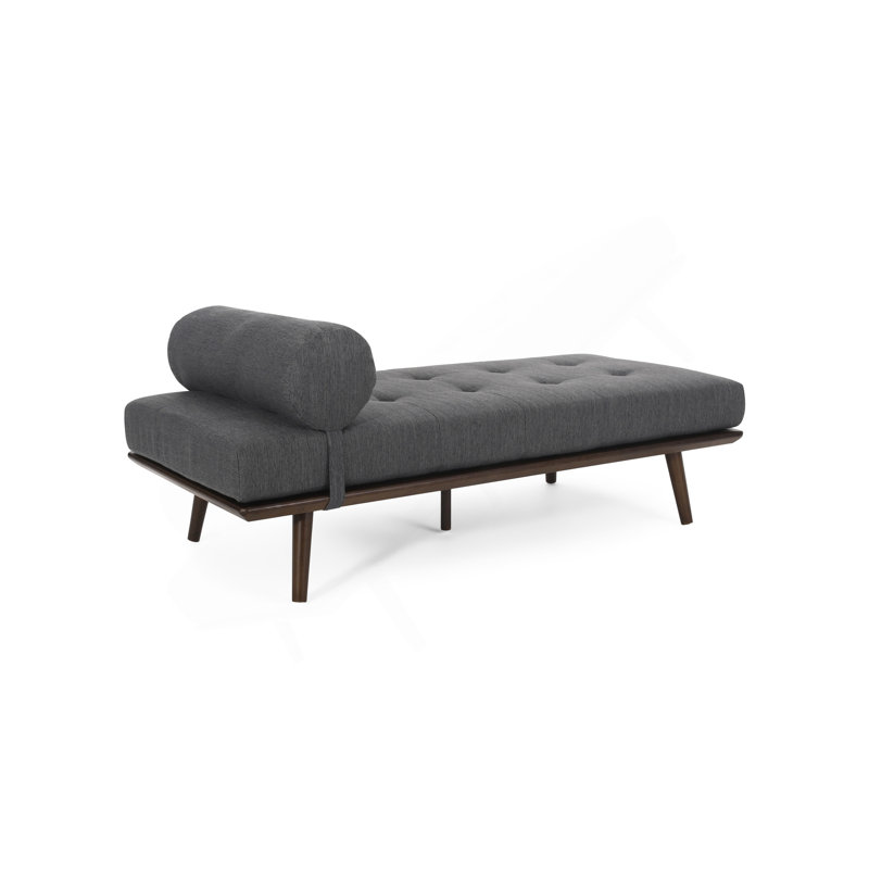CHAISE LUNGE, Tissu gris anthracite