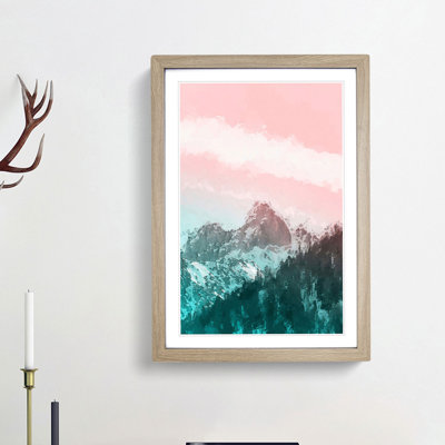 Cloud Stripe over the Mountains in Abstract - Picture Frame Graphic Art Print