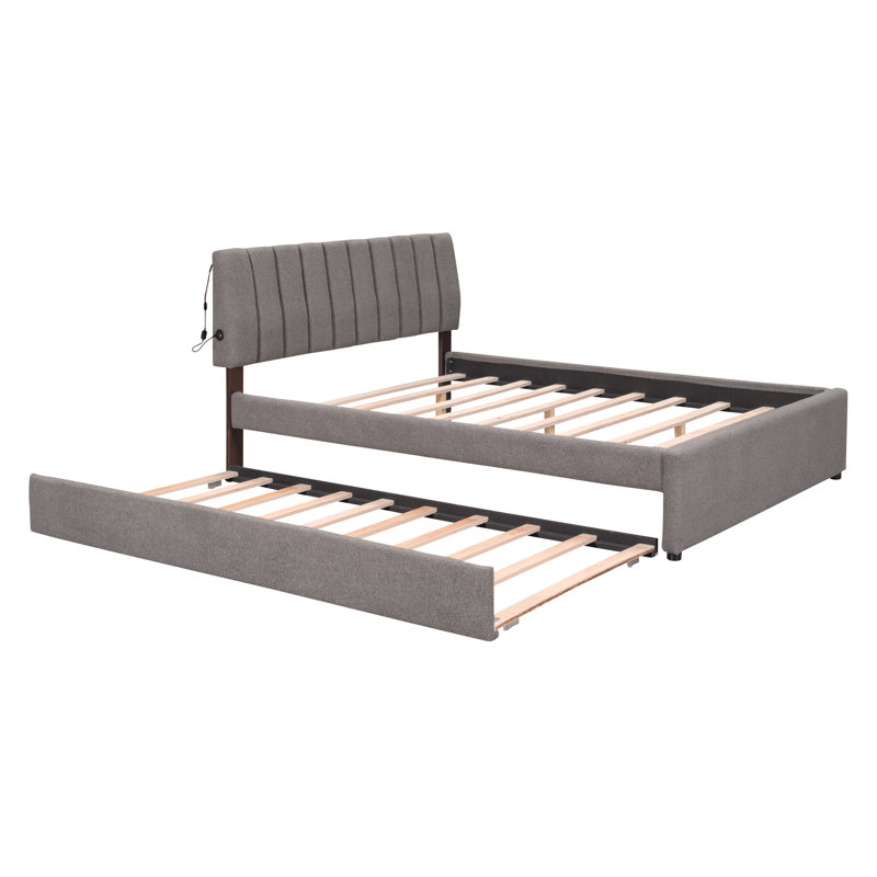 Lit plateforme tapissier Teddy