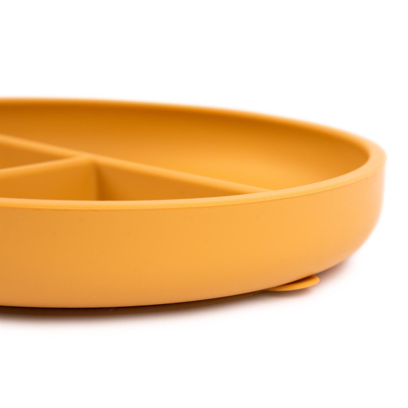 Tiny Dining - Baby Divided Silicone Suction Plate, Yellow