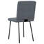  Ensemble de 2 chaises de salle à manger gris foncé