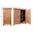 Outdoor Potting Bench With Hemlock Wood Cabinet - Garden Furniture 31.5X17.35X37.21'' Spacious Patio Metal Table Top Functional Storage-1825565870