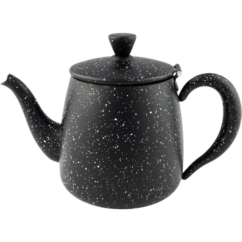 Grunwerg Café Olé Stainless Steel Dots, Black, 1.36 L