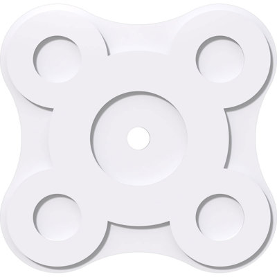 34"OD x 1"ID x 11 3/4"C x 1"P Luna Architectural Grade PVC Contemporary Ceiling Medallion