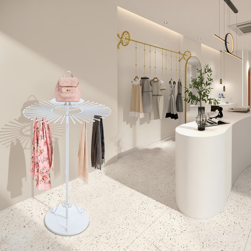 Présentoir à foulard, Blanc