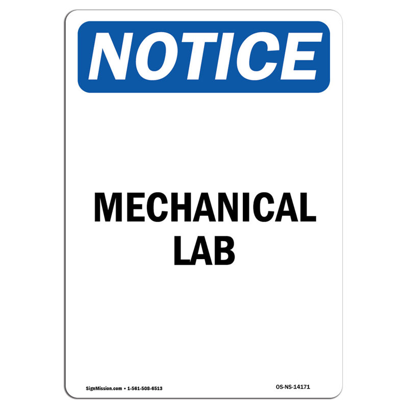 Mechanical Lab Sign