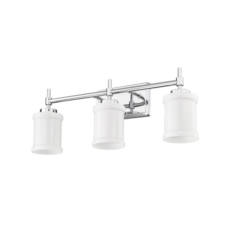 Meuble-lavabo 3 lumières Zowie, Chrome