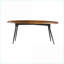 Table basse ovale en bois d'acacia avec structure en fer - Design intemporel qui convient à la plupart des salons